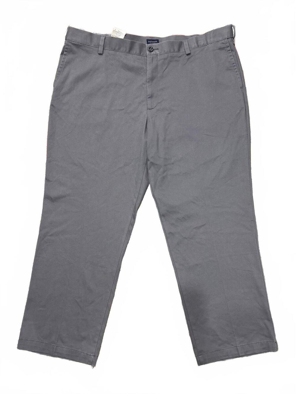 Dockers Easy Khaki Big & Tall Classic Fit Stretch Performance Pants 44x28 Gray